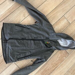 Burton womens Gray Hooded snowboard Jacket